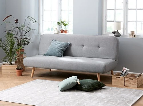 Canapé Convertible JUVRE Gris Clair 2 Canapé Convertible JUVRE Gris Clair – Image 2