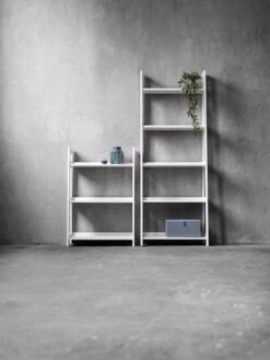 Bibliothèque HERNING 5 Tablettes Blanc -Royal Oak || Basic Soldes Boutique 107664