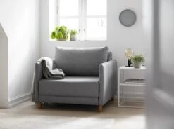 Fauteuil Convertible NORODDEN Gris Clair -Royal Oak || Basic Soldes Boutique 112647