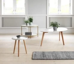 Bout De Canapé BAKKEBJERG Ø40 Blanc/naturel -Royal Oak || Basic Soldes Boutique 115145