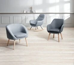 Fauteuil à Bascule NEBEL Bleu Clair -Royal Oak || Basic Soldes Boutique 115163