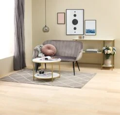 Table Basse GADEVANG Ø65 Blanc/doré -Royal Oak || Basic Soldes Boutique 115309