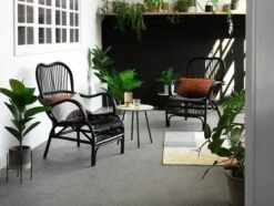 Bout De Canapé NYBO Ø40 Coloris Chêne/noir -Royal Oak || Basic Soldes Boutique 115335