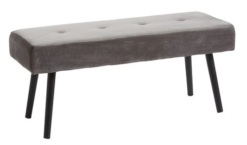 Banc RJUKAN Velours Gris 1 Banc RJUKAN Velours Gris