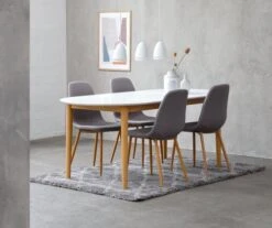 Table EGENS 90x190/270 Blanc -Royal Oak || Basic Soldes Boutique 115555