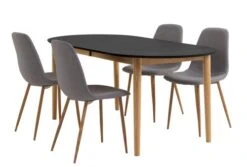 Table EGENS 90x190/270 Noir -Royal Oak || Basic Soldes Boutique 117311