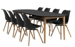 Table EGENS 90x190/270 Noir -Royal Oak || Basic Soldes Boutique 117313