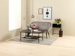 Table Basse HINNERUP 75x120 Noir -Royal Oak || Basic Soldes Boutique 118307