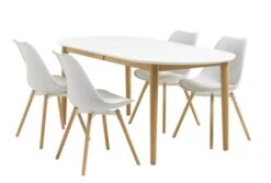 Table EGENS 90x190/270 Blanc -Royal Oak || Basic Soldes Boutique 118353