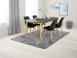 Table EGENS 90x190/270 Noir -Royal Oak || Basic Soldes Boutique 119108