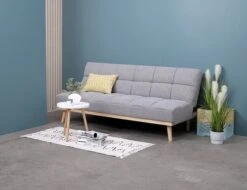Canapé Convertible NEJEDE Tissu Gris Clair -Royal Oak || Basic Soldes Boutique 122139