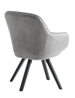 Fauteuil ONSEVIG Velours Gris/noir -Royal Oak || Basic Soldes Boutique 126596
