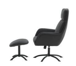 Fauteuil A/repose-pied TANKEFULD Gris Foncé -Royal Oak || Basic Soldes Boutique 126618