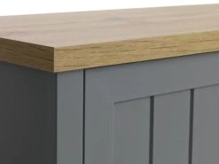 Meuble TV MARKSKEL Gris/chêne -Royal Oak || Basic Soldes Boutique 126657