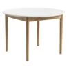 Table MARSTRAND Ø110/110x200 Blanc/naturel