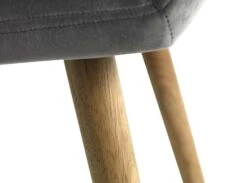 Chaise ADSLEV Velours Gris/naturel -Royal Oak || Basic Soldes Boutique 126820