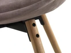 Royal Oak Chaise KASTRUP Velours Rose/chêne -Royal Oak || Basic Soldes Boutique 126861