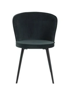 Chaise RISSKOV Velours Vert Foncé/noir -Royal Oak || Basic Soldes Boutique 126872