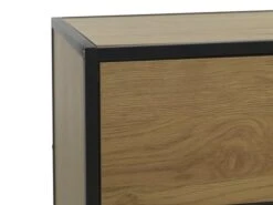 Commode 4 Tiroirs TRAPPEDAL Chêne/noir -Royal Oak || Basic Soldes Boutique 126909