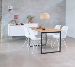 Table AABENRAA 80x120 Chêne/noir -Royal Oak || Basic Soldes Boutique 128700