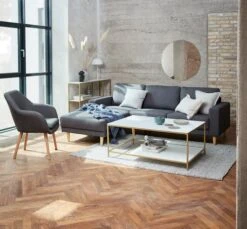 Console PANDRUP 30x110 Blanc/doré -Royal Oak || Basic Soldes Boutique 128752