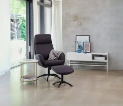 Fauteuil A/repose-pied TANKEFULD Gris Foncé -Royal Oak || Basic Soldes Boutique 128791