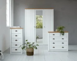 Armoire MARKSKEL 212x210 Blanc/chêne 7 Armoire MARKSKEL 212x210 Blanc/chêne -Royal Oak || Basic Soldes Boutique 129261