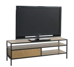Meuble TV TRAPPEDAL Chêne/noir -Royal Oak || Basic Soldes Boutique 132285