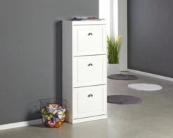 Meuble à Chaussures JERUP 3 Compartiments Blanc -Royal Oak || Basic Soldes Boutique 132695