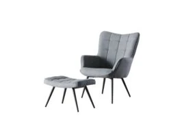 Repose-pieds ULDUM Gris/noir -Royal Oak || Basic Soldes Boutique 133229