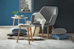 Bout De Canapé TAPS 40x40 Blanc/bambou -Royal Oak || Basic Soldes Boutique 133284