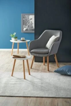 Bout De Canapé TAPS 40x40 Blanc/bambou -Royal Oak || Basic Soldes Boutique 133286