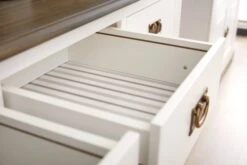 Buffet VILSTED 2 Portes Blanc/brun -Royal Oak || Basic Soldes Boutique 135053