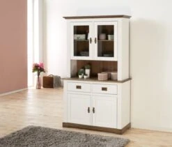 Partie Supérieure VILSTED 2 Portes Blanc/brun -Royal Oak || Basic Soldes Boutique 135065