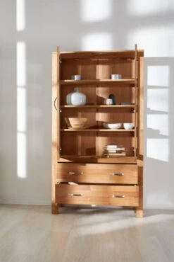 Royal Oak Vitrine HAGE 2 Portes 2 Tiroirs Chêne -Royal Oak || Basic Soldes Boutique 135299