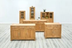 Royal Oak Vitrine HAGE 2+2 Portes 3 Tiroirs Chêne -Royal Oak || Basic Soldes Boutique 135321