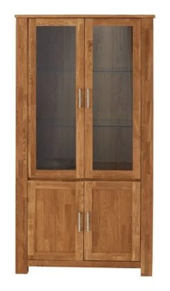 Royal Oak Vitrine OLDE 2 Portes + 2 Portes Vitrées Chêne -Royal Oak || Basic Soldes Boutique 135347