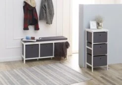 Commode 3 Boîtes ODBY Blanc/gris -Royal Oak || Basic Soldes Boutique 136976