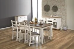 Buffet VILSTED 2 Portes Blanc/brun -Royal Oak || Basic Soldes Boutique 137109