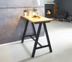 Royal Oak Table De Bar SANDBY 71x128 Chêne Naturel/noir -Royal Oak || Basic Soldes Boutique 137272