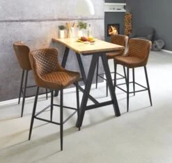 Royal Oak Table De Bar SANDBY 71x128 Chêne Naturel/noir -Royal Oak || Basic Soldes Boutique 137277