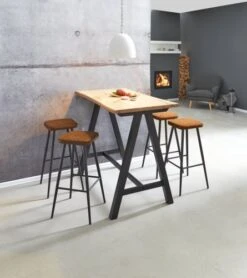 Royal Oak Table De Bar SANDBY 71x128 Chêne Naturel/noir -Royal Oak || Basic Soldes Boutique 137279