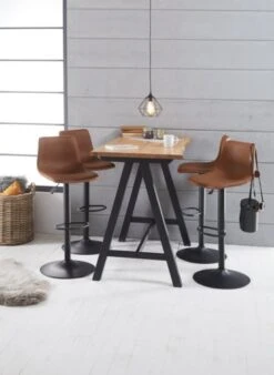 Royal Oak Table De Bar SANDBY 71x128 Chêne Naturel/noir -Royal Oak || Basic Soldes Boutique 137284