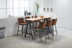 Royal Oak Table De Bar SANDBY 71x183 Chêne Naturel/noir -Royal Oak || Basic Soldes Boutique 137290