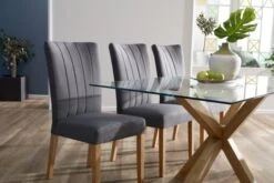 Chaise NORDRUP Tissu Gris/naturel -Royal Oak || Basic Soldes Boutique 137492