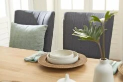 Chaise NORDRUP Tissu Gris/naturel -Royal Oak || Basic Soldes Boutique 137493