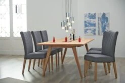 Chaise NORDRUP Tissu Gris/naturel -Royal Oak || Basic Soldes Boutique 137503