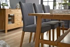 Chaise NORDRUP Tissu Gris/naturel -Royal Oak || Basic Soldes Boutique 137513