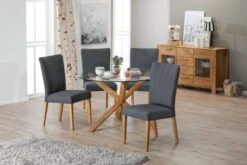 Chaise NORDRUP Tissu Gris/naturel -Royal Oak || Basic Soldes Boutique 137514