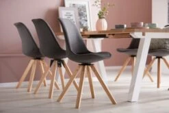 Chaise DREJHUS Tissu Gris Anthracite/naturel -Royal Oak || Basic Soldes Boutique 138022